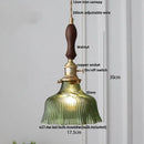 DecorBites™ Nordic LED Pendant Light Green Glass Hanging Fixture