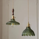 DecorBites™ Nordic LED Pendant Light Green Glass Hanging Fixture