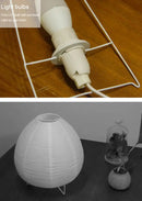 Wabi sabi white paper led table lamp bedroom lantern light
