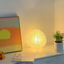 Wabi sabi white paper led table lamp bedroom lantern light