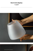 DecorBites™ Nordic Luxe Frosted Glass Vase/Table Decoration