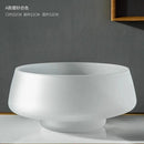 DecorBites™ Nordic Luxe Frosted Glass Vase/Table Decoration