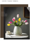 DecorBites™ Nordic Luxe Frosted Glass Vase/Table Decoration