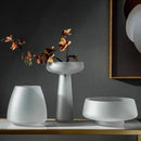 DecorBites™ Nordic Luxe Frosted Glass Vase/Table Decoration