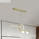Modern black and gold ring island lighting – dining room ceiling light