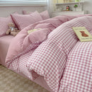 DecorBites™ Nordic Plaid Cotton Bedding Set - Queen/King