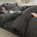 DecorBites™ Nordic Plaid Cotton Bedding Set - Queen/King