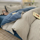 DecorBites™ Nordic Plaid Cotton Bedding Set - Queen/King