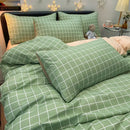 DecorBites™ Nordic Plaid Cotton Bedding Set - Queen/King