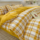 DecorBites™ Nordic Plaid Cotton Bedding Set - Queen/King