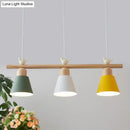 DecorBites™ Nordic Shaded Hanging Island Light Metal Pendant with Bird Decor - 3-Head Dining Room Drop