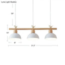 DecorBites™ Nordic Shaded Hanging Island Light Metal Pendant with Bird Decor - 3-Head Dining Room Drop