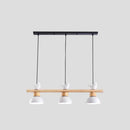 Nordic black & white 3-light wood pendant kitchen e26 e27 bulb base
