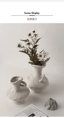 DecorBites™ Nordic Style Ceramic Flower Pot - White