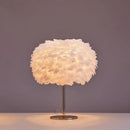 DecorBites™ Nordic Style Feather Table Lamp - Spherical Accent Nightstand Light for Living Room