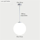 Nordic white glass ball pendant lights set of 4 dining room