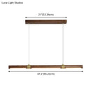 DecorBites™ Nordic Wood Island Pendant LED Strip Light in Brown for Dining Table