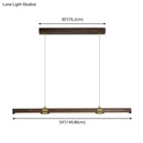 DecorBites™ Nordic Wood Island Pendant LED Strip Light in Brown for Dining Table