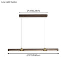 DecorBites™ Nordic Wood Island Pendant LED Strip Light in Brown for Dining Table