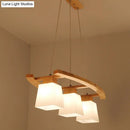 DecorBites™ Nordic Wood Pendant Light with Glass Lampshade for Dining Table