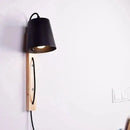 DecorBites™ Nordic Wood Plug In Wall Sconce