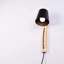 DecorBites™ Nordic Wood Plug In Wall Sconce