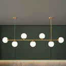 DecorBites™ Opaline Glass Ball Pendant Light for Minimalist Dining Room Island