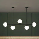 DecorBites™ Opaline Glass Ball Pendant Light for Minimalist Dining Room Island