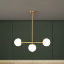 DecorBites™ Opaline Glass Ball Pendant Light for Minimalist Dining Room Island
