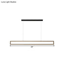 DecorBites™ Oversized LED Island Pendant Light - Rectangular Aluminum Black Ceiling Lamp in Warm/White/Natural Light