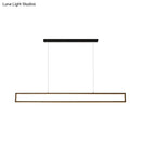 DecorBites™ Oversized LED Island Pendant Light - Rectangular Aluminum Black Ceiling Lamp in Warm/White/Natural Light