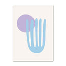 DecorBites™ Pastel Abstract Flower Wall Art Print