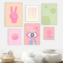 DecorBites™ Pastel Danish Flower Wall Art Print