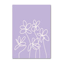 DecorBites™ Pastel Purple Smiley Flower Wall Art Decor