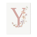 DecorBites™ Personalized Pink Floral Nursery Wall Art