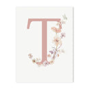 DecorBites™ Personalized Pink Floral Nursery Wall Art