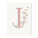 DecorBites™ Personalized Pink Floral Nursery Wall Art