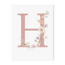 DecorBites™ Personalized Pink Floral Nursery Wall Art