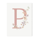 DecorBites™ Personalized Pink Floral Nursery Wall Art
