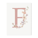 DecorBites™ Personalized Pink Floral Nursery Wall Art