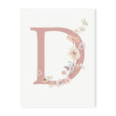 DecorBites™ Personalized Pink Floral Nursery Wall Art