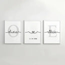 DecorBites™ Personalized Set of 3 Custom Name Wall Art
