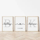 DecorBites™ Personalized Set of 3 Custom Name Wall Art