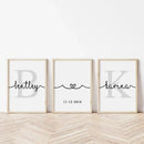 DecorBites™ Personalized Set of 3 Custom Name Wall Art
