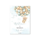 DecorBites™ Personalized Teddy Bear Baby Shower Welcome Sign