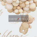 DecorBites™ Personalized Teddy Bear Baby Shower Welcome Sign
