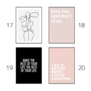 DecorBites™ Pink Aesthetic Wall Art Prints for Girl's Bedroom