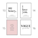DecorBites™ Pink Aesthetic Wall Art Prints for Girl's Bedroom