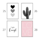 DecorBites™ Pink Aesthetic Wall Art Prints for Girl's Bedroom