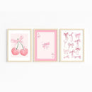 DecorBites™ Pink Bows Wall Art Set - 3 Pieces